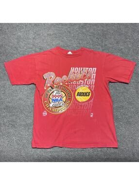 Vintage 1995 Huston Rockets Western Conference Champions T-Shirt Large RARE MENS